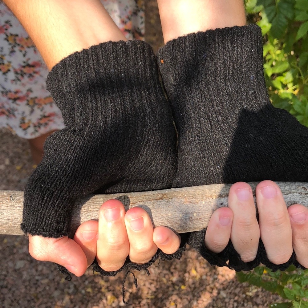 Fingerless Knit Gloves Mittens NWT